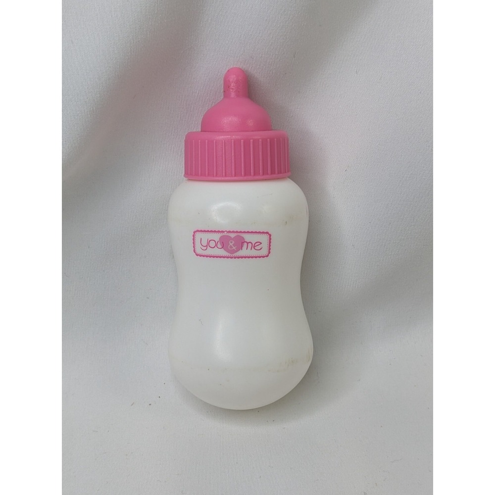 You & Me Doll Bottle Pink White 4.5 Inch